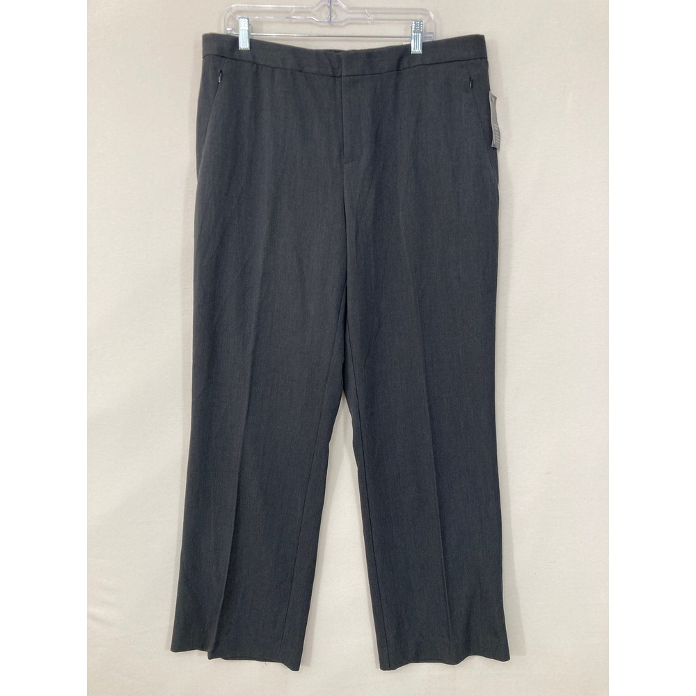 New CJ Banks Dress Pants size 18W Gray Curvy Fit Comfort Waist Career‎ Office